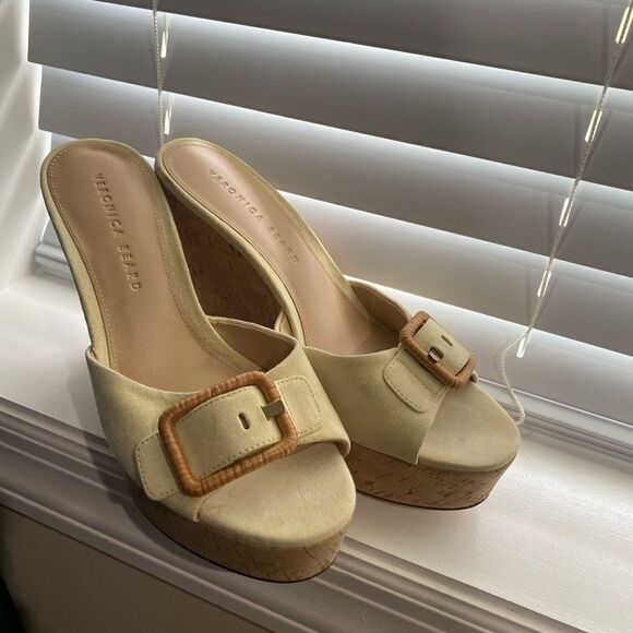 Veronica Beard Wedges Cream - Picture 1 of 6